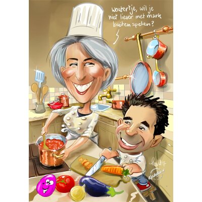 Karikatuur en achtergrond