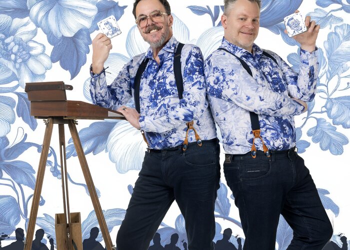 Nieuwe duo-act 'Delfts Wauw!' Karikatuur